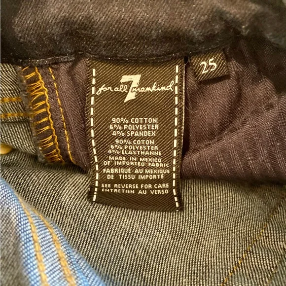 7 For All Mankind Dark Indigo Straight Leg Jeans - Picture 6 of 10